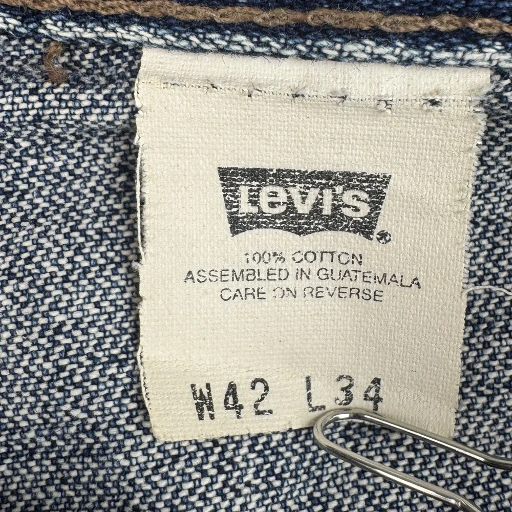 Vintage 2000 Levi's SilverTab Baggy Jeans Mens 42x34 Blue Denim Y2K Wide Leg